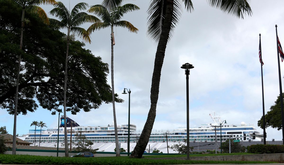 Cruise ship at port, illustrating Hawaii's new cruise passenger climate tax ruling.