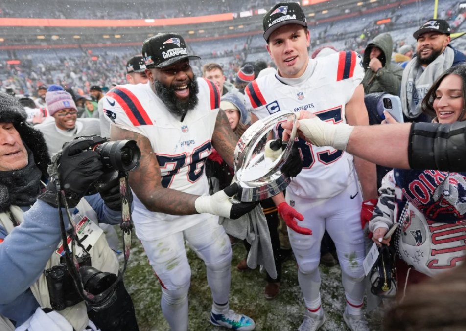 NFL graphic reading 'The stage is set' highlighting Patriots vs. Seahawks in Super Bowl 60.