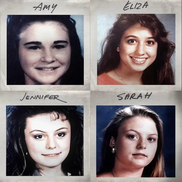 The victims, clockwise from top left: Amy Ayers, Eliza Thomas, Sarah Harbison and Jennifer Harbison.