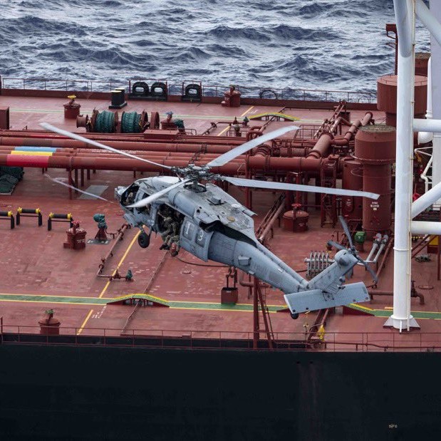 JUST IN : U.S. Department of War Releases footage of Iran's Ghost Oil Tanker, VERONICA III Dept of War: "We defend the Homeland forward. Distance does not protect you. Overnight, U.S. forces conducted a right-of-visit, maritime interdiction and boarding of the Veronica III https://t.co/jDJ7unP1U7 https://t.co/H7800KZJi1 - cbs