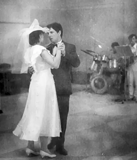 Iryna and Serhiy's first dance on their wedding day in Pripyat, 1986