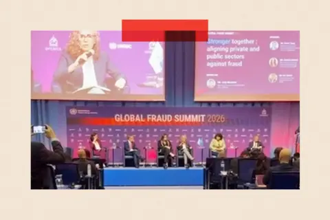 Panel discussion at the Global Fraud Summit about collaboration against fraud