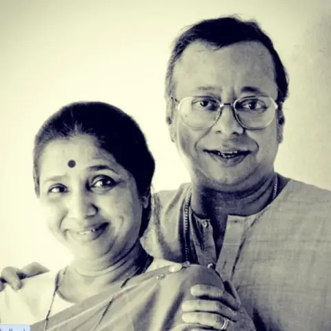 Asha Bhosle with composer R.D. Burman