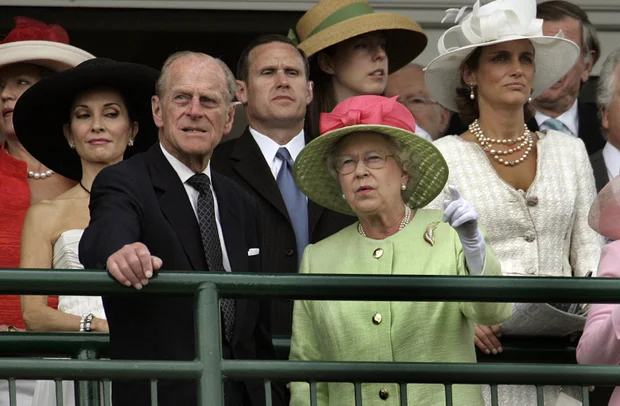 Queen Elizabeth II attends the Kentucky Derby during her 2007 U.S. visit